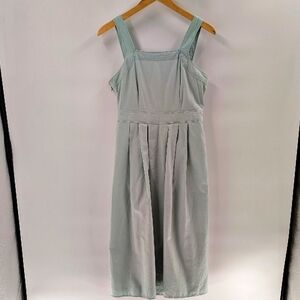 Universal Thread Zip Midi Cotton Dress Size 4 Light Green Sleeveless